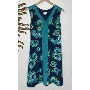 Merona Blue Green Dress Size 8